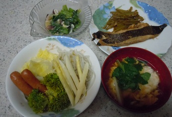 野菜の夕食