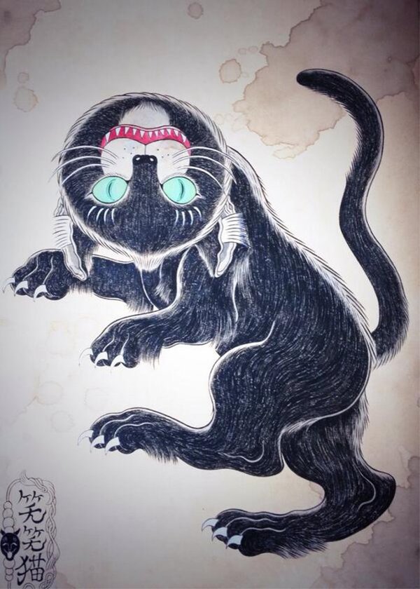 妖怪アーティスト石黒亜矢子の「化け猫と幻獣」展が開催（新宿）
