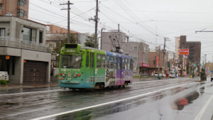 雨の札幌