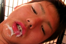 ゲイ動画：激アツ激カワ男子18歳悩ましげな表情でGO !!